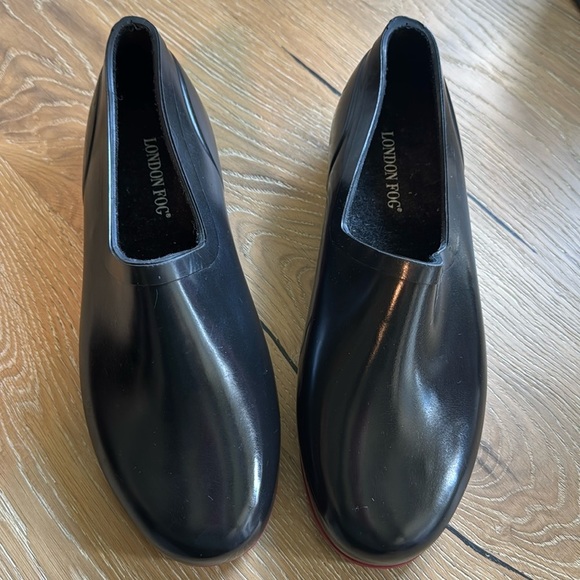 London Fog Splash rubber Rain Shoes sloggers Women's 11 Simple Minimalist Flats - Picture 1 of 10